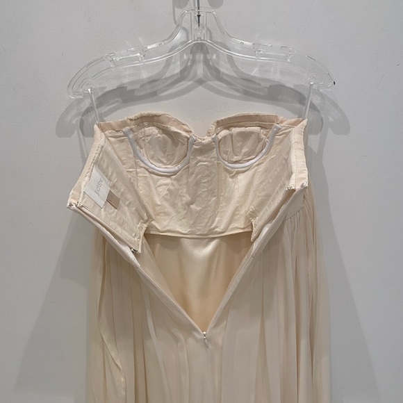 J.Crew Cream Chiffon Strapless Dress - Size 0 - Picture 7 of 8